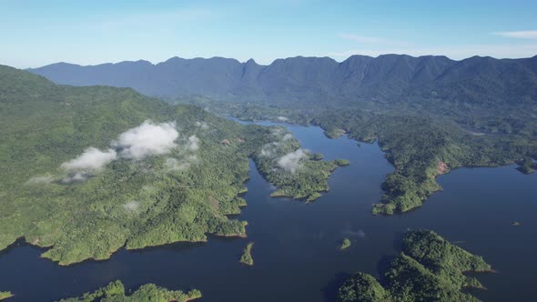 Aerial View of the New Zealand Fjords