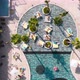 Fly Over a Large Pool with Blue Water and a Lot of Tourists in Hot Weather - VideoHive Item for Sale