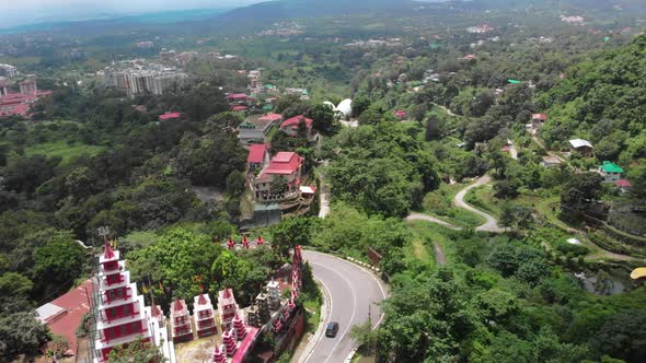 Aerial View Of Dehradun City Uttarakhand From Mussoorie Road, India, 4k