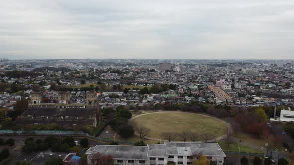 Skyline Aerial view in Yokohama