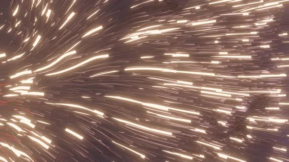 Abstraction, animated particles and lines. Elements of the virtual space. 4K Video