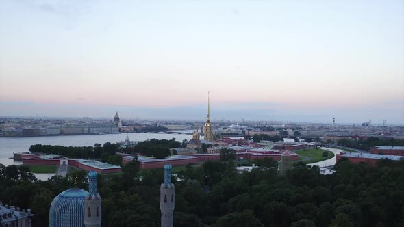 Saint Petersburg Russia Morning City Aerial 300