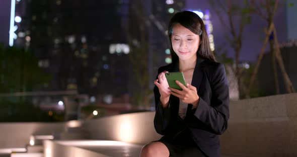 Business woman use of smart phone