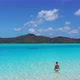 Woman Swimming In Tropical Bora Bora Lagoon - VideoHive Item for Sale
