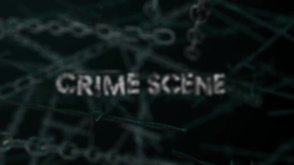3D Dark Crime Background Word Crime Scene