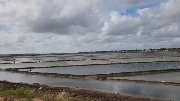 Driving Alongside A Salt Farm