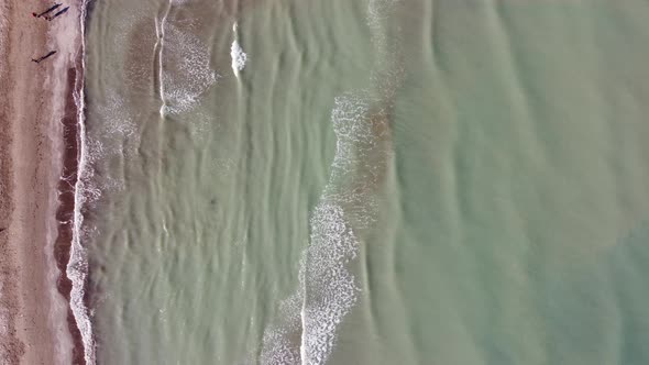 Soft Wave of the Sea on the Sandy Beach