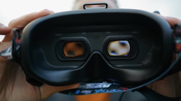 Black FPV Goggles Move Closer to Camera with Ocular View