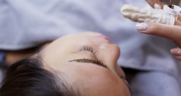 Microblading Procedure, Master Works with The Eyebrows