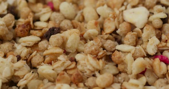 Stack of oat cereal breakfast