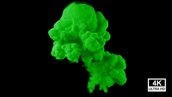 Explosion Green Color Smoke 4K