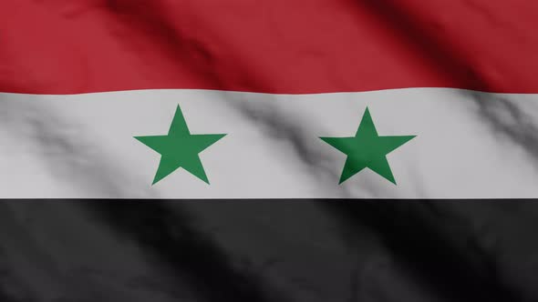 Syrian flag waving in the wind.