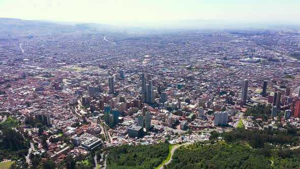 Bogota From Monserrat Mountain