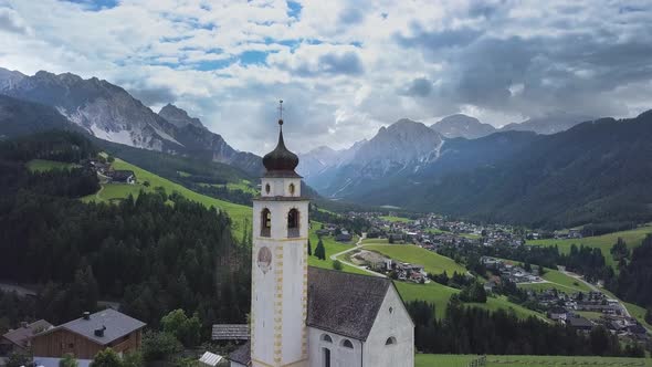 Alpine Village in the Dolomites