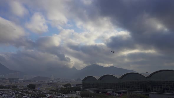Planes Taking Off From Hong Kong Airport