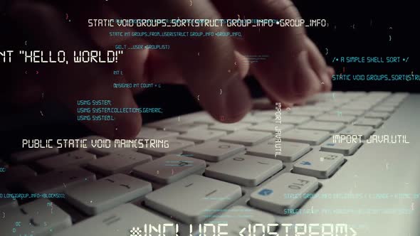 Creative Visual of Computer Programming Coding and Software Development