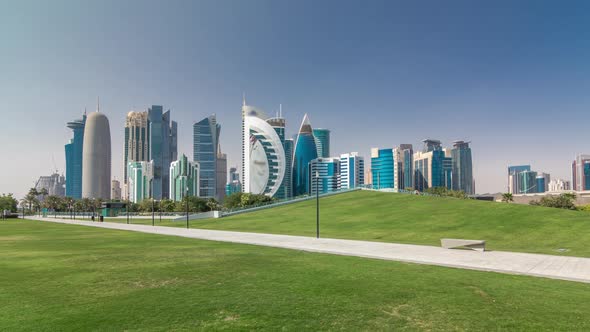 The Highrise District of Doha Timelapse Hyperlapse