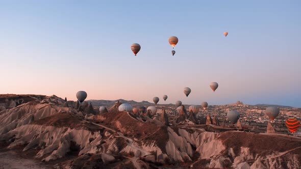 Hot Air Balloons Are Flying With Air