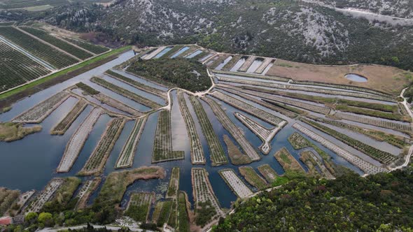 The farm land in Tustevac in Croatia.