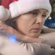 Alone Woman in Santa Hat Having Video - VideoHive Item for Sale