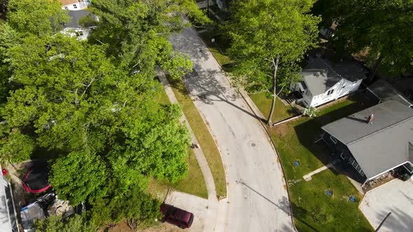 Tracking through a neighborhood in a beach community.