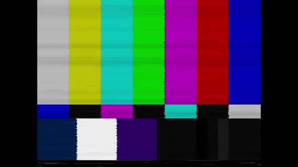 SMPTE Color Bars Broadcast Test Card / Test Pattern with Sine Wave Test Signal Tone