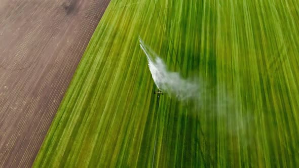 Modern Machinery Watering Field