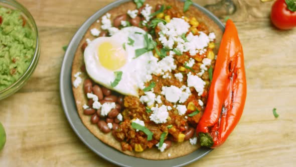 Huevos Rancheros with Heartshaped Egg