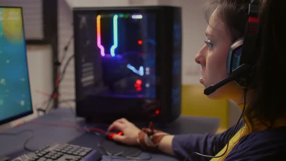 Competitive Player Using RGB Equipment for Live Championship