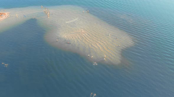 Yellow Sandy Beach Surrounded By