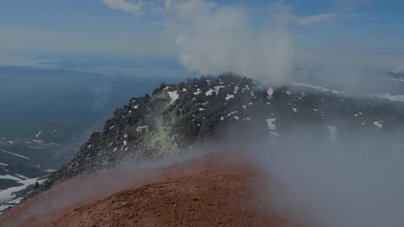 Caldera of Avachinsky Stratovolcano Also Known As Avacha Volcano