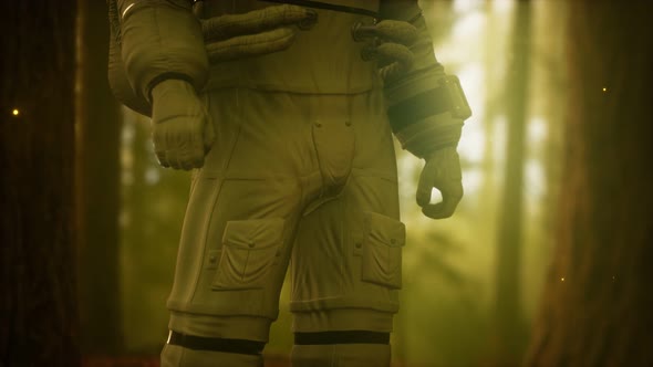 Lonely Astronaut in Dark Forest