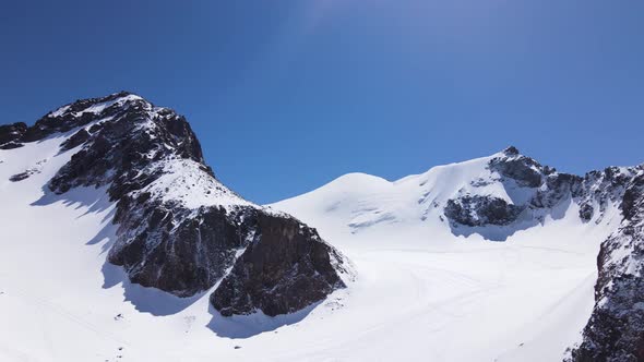 Aerial Landscape of Beautiful Winter Mountains