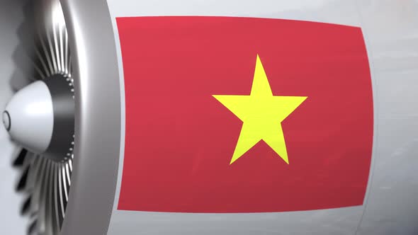 Turbine with Flag of Vietnam