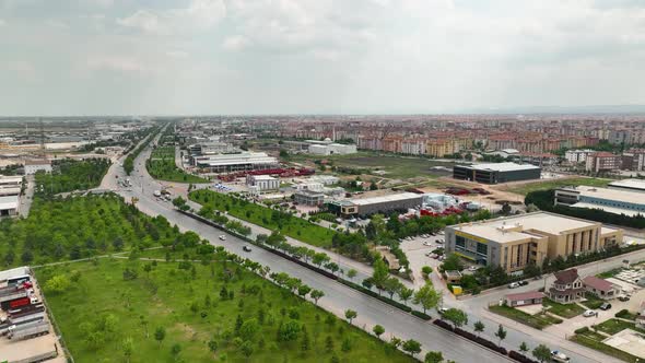 Konya city aerial view with drone, Turkey 4 K