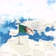 Algeria Map And Flag With Clouds - VideoHive Item for Sale