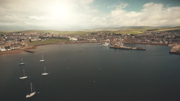 Yachts Regatta Race at Sun Ocean Coast Aerial