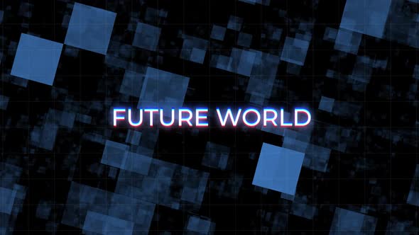 Future World Digital Glitch Text Background