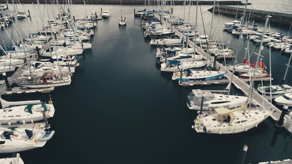 Sun Port with Sailing Yacht Aerial