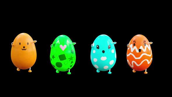 51 Easter Day Eggs Dancing HD