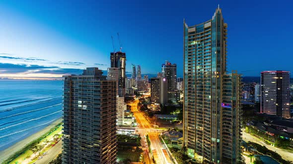 Sunrise at Surfers Paradise on the Gold Coast Australia