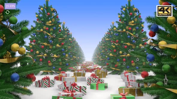 Christmas Tree Animation A5 4K