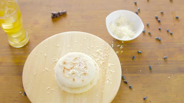 Arepas, Venezuelan dish made of corn flour