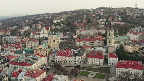 Top view of old town in Poland, Pshemysl