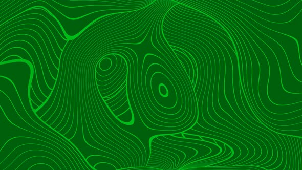 Green Color Background Line Wave Pattern