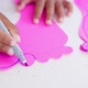 Kid hands using the colored felt pens on paper - VideoHive Item for Sale