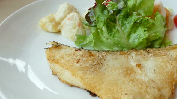 Cod fish meat steak