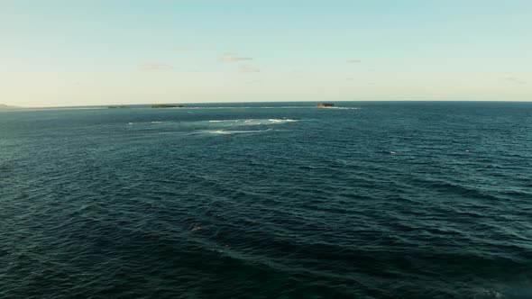 Ocean with Waves and Rocky Islands alt
