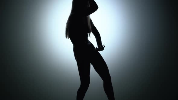 Girl Dancing Silhouette