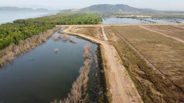 Dry reclamation deforestation of land